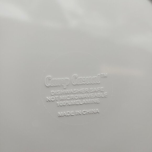 Camp Casual 4 Piece Salad Side 9" Plate Melamine Camping R'ving Picnic Graphic - Picture 3 of 4